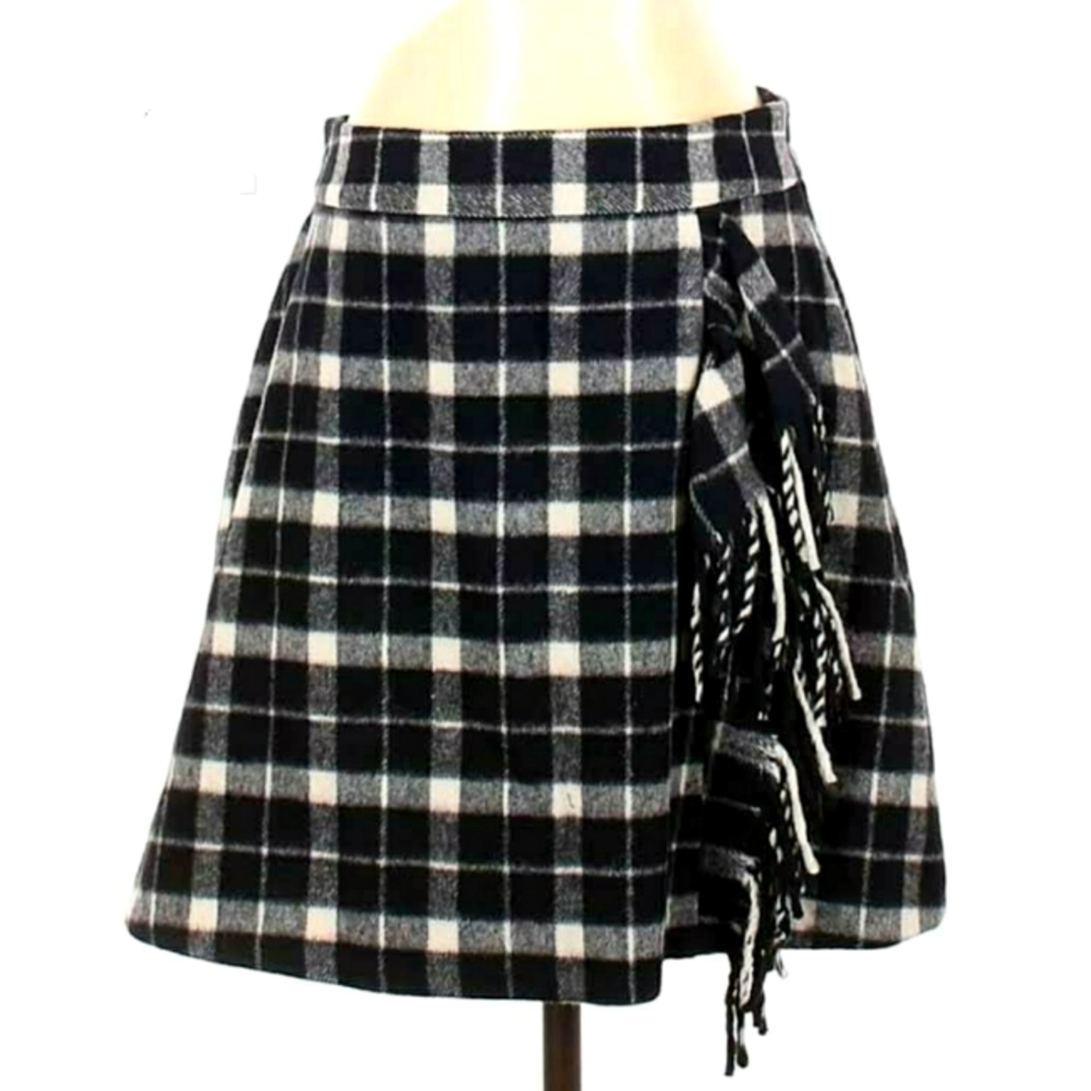 KATE SPADE Wool Skirt w/ Fringe